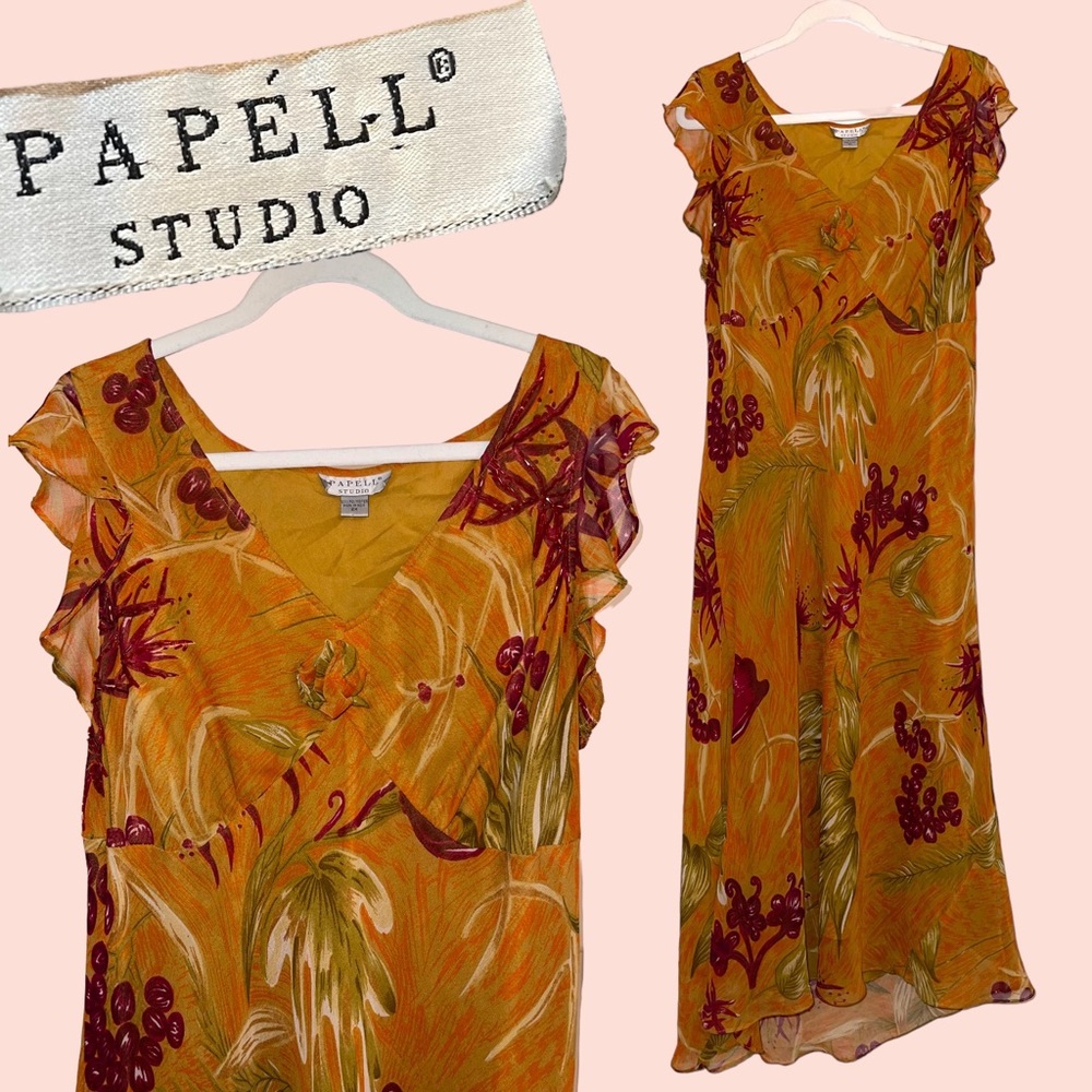 Vintage Y2K Slip Dress with Flutter Sleeves
